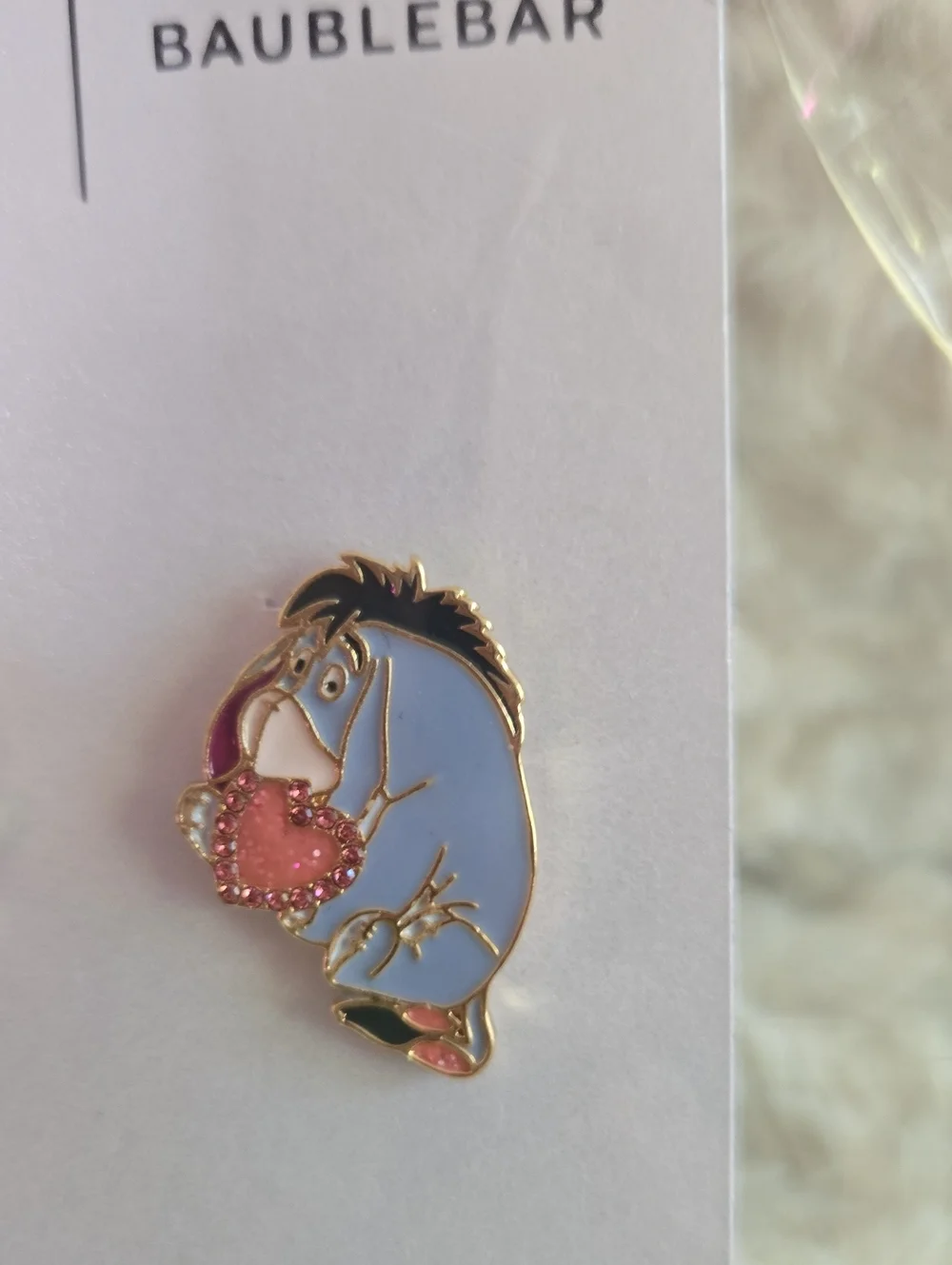 Disney Eeyore Pink & Light Blue Enamel Stud Earrings